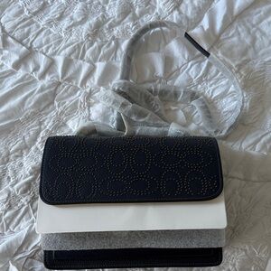 Coach Black, White, and Gray Crossbody Bag